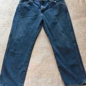 Rustler Men’s Straight-Leg Dark Blue Jeans